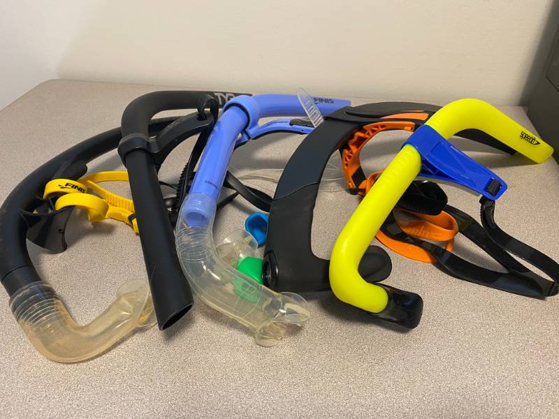 thumbnail image 2 of Snorkel Set Snorkeling Set Adult Front Snorkel Breathing Tube For Lap Swimming, Lap Swimming Snorkel, Detachable Swim Dive For Snorkel Diving Training (Red Scuba Mask Scuba Gear 2 of 10