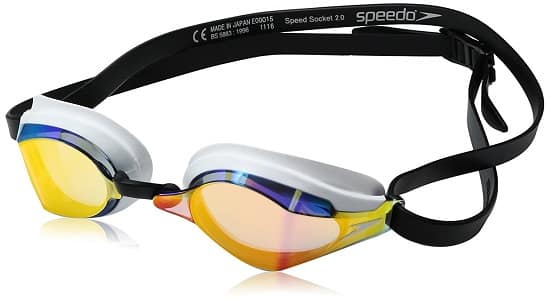 Speedo Swimming Goggle Elite Mirror SD92G53 Black K Anti-fog Wide View UV Cut 