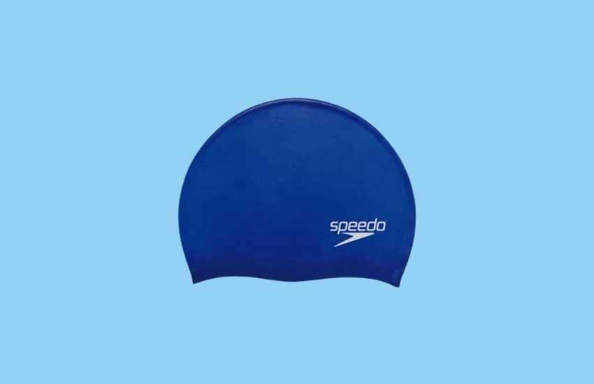 Speedo Silicone Solid Swim Cap - Blue