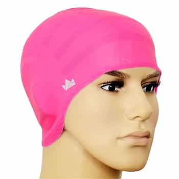 Swimtech Aqua Water Swimming Hat Hair Protection Headwear Silicone Swim Cap 