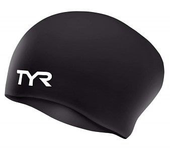 TYR Sport Long Hair Swim Cap Black