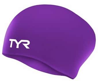 TYR Sport Long Hair Swim Cap Purple