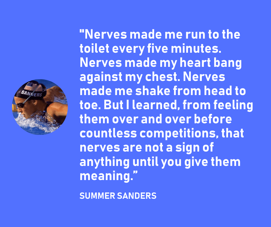 Summer Sanders - Pre-Race Nerves