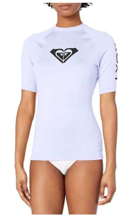 Best Rash Guards for Women - Roxy Whole-Hearted Short Sleeve Rash Guard