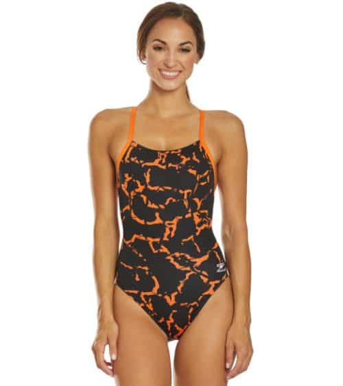 Cheap Lap Swimming Suits for Women - Speedo Women’s Wrack It Up Flyback One-Piece Swimsuit