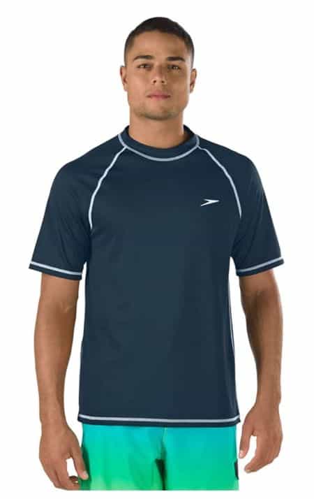 Speedo Mens Swim Short Sleeve Rash Guard