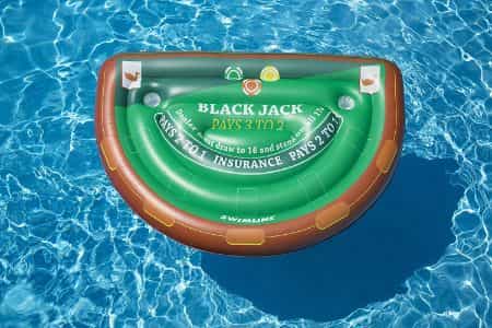Swimline Floating Blackjack Table with Waterproof Cards