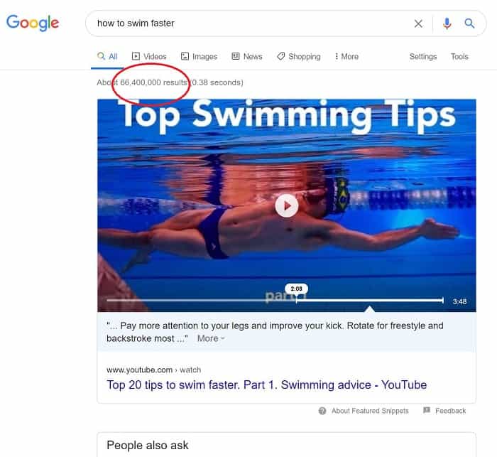 How to Swim Faster Google Search