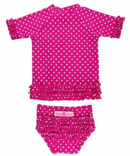 RuffleButts Baby Rash Guard and Swimsuit for Girls