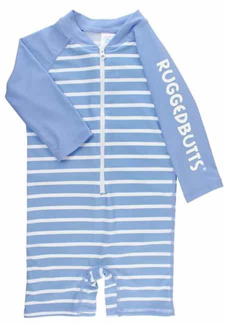 RuggedButts Striped One-Piece Swimsuit for Toddlers