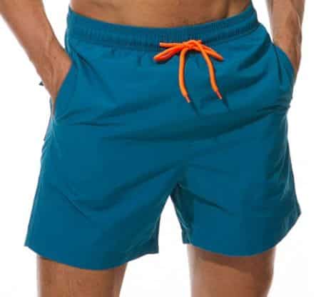 Big and Tall Quick Dry Solid Cargo Swim Trunks to 8X in Royal and Black with Piping 