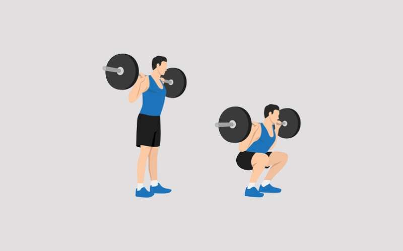 Dryland Exercises for Faster Swim Turns -0 Barbell Squats