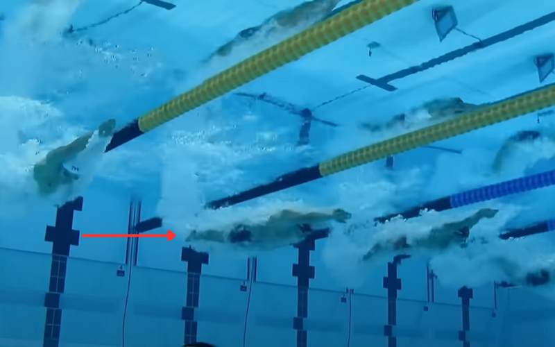 Caeleb Dressel Underwater Dolphin Kick - Glide